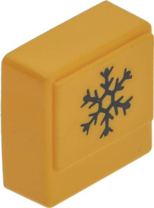 КНОПКА КВАДРАТНАЯ ЖЕЛТАЯ 23Х23 ММ