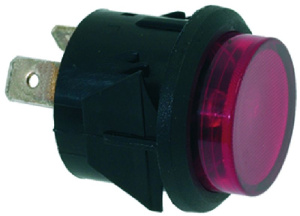 КРАСНАЯ ИНДИКАТОРНАЯ ЛАМПА, 220 В, Ø 25 ММ