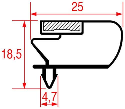 3286108. УПЛОТНИТЕЛЬ ВСТАВНОЙ 1595X650 ММ