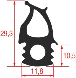 УПЛОТНИТЕЛЬ ДВЕРЦЫ ПЕЧИ 500X480ММ