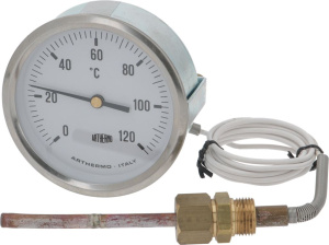 ТЕЛЕТЕРМОМЕТР БЕЛЫЙ Ø 80 ММ 0-120°C