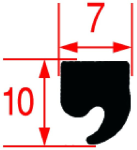 УПЛОТНИТЕЛЬ КРЫШКИ ВАК. УПАКОВЩИКА (2 МЕТРА)