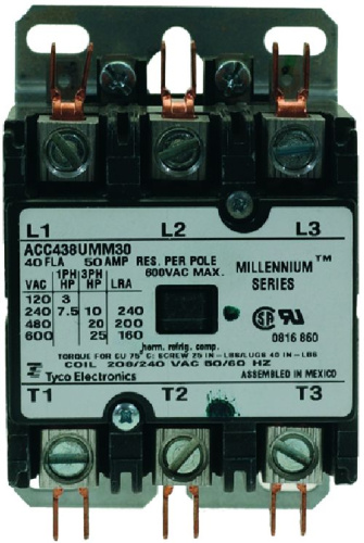 3454003. КОНТАКТОР TYCO ACC438UMM30 40A 240V
