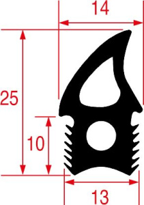 OVEN DOOR GASKET 2500 MM