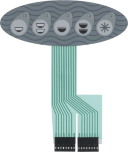 КНОПОЧНАЯ ПАНЕЛЬ ИЗ PVC С СОЕДИНЕНИЯМИ