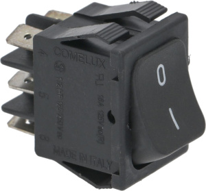 ЧЕРНЫЙ 2-ПОЛЮСНЫЙ ВЫКЛЮЧАТЕЛЬ 16A 250В