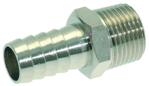 НИКЕЛИРОВАННЫЙ ПАТРУБОК ДЛЯ ШЛАНГА Ø 3/8"M Ø 12