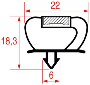 УПЛОТНИТЕЛЬ ВСТАВНОЙ 1010 - 2000 ММ