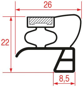 УПЛОТНИТЕЛЬ ВСТАВНОЙ 1002 - 2000 ММ