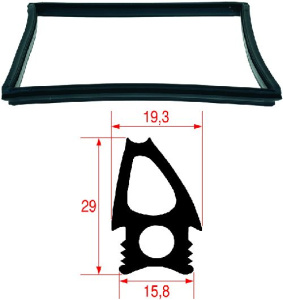 УПЛОТНИТЕЛЬ ДВЕРИ ПЕЧИ 475X470 ММ
