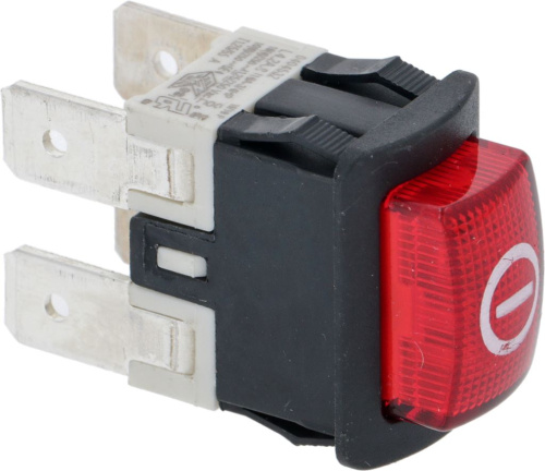 1319708. ВЫКЛЮЧАТЕЛЬ БИПОЛЯРНЫЙ КРАСНЫЙ 16A 250V