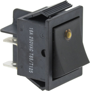 ЧЕРНЫЙ ДВУХПОЛЮСНЫЙ ПЕРЕКЛЮЧАТЕЛЬ 16А 250В