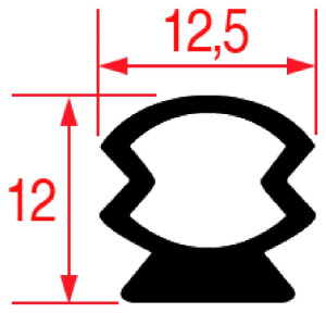 УПЛОТНИТЕЛЬ КРЫШКИ КАРТОФЕЛЕЧИСТКИ  1270 MM