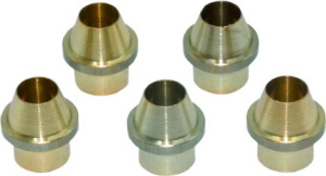КОНУСЫ ДВОЙНЫЕ ОБЖИМНЫЕ ДЛЯ ТРУБКИ Ø 4 ММ НАБОР 5 ШТ