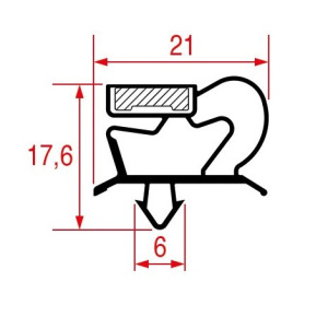 УПЛОТНИТЕЛЬ ДВЕРИ СТОЛА GN TECNODOM VXTA000047