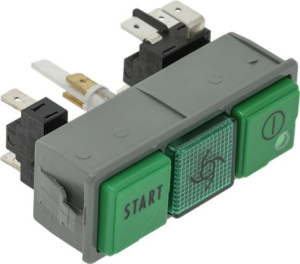 БЛОК 2 КНОПКИ 1 ЛАМПА, ЗЕЛЕНЫЙ