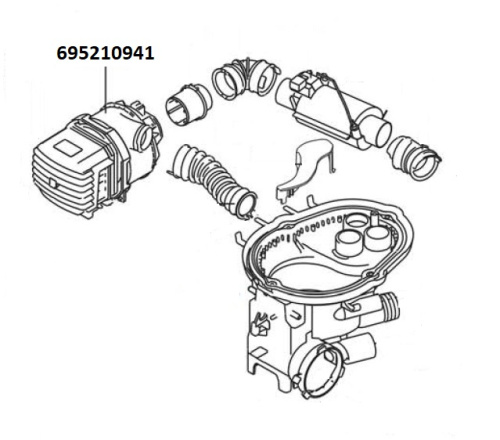695210941. МОТОР ДЛЯ ПОСУДОМОЕЧНОЙ МАШИНЫ STP364S SMEG 695210941