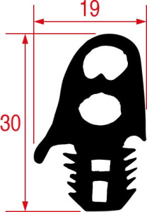 УПЛОТНИТЕЛЬ ДВЕРНОЙ СЕРЫЙ/СИНИЙ