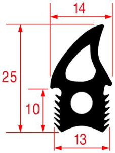 УПЛОТНЕНИЛЬ ДВЕРИ 3070 ММ UNOX KGN1664A
