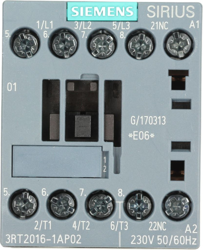 3454006. КОНТАКТОР SIEMENS 3RT2016-1AP02