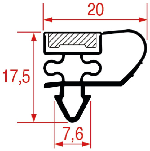 3286131. УПЛОТНИТЕЛЬ ВСТАВНОЙ 1022 - 2000 ММ