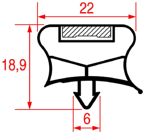 3786667. УПЛОТНИТЕЛЬ ВСТАВНОЙ 645Х485 ММ