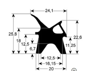 УПЛОТНИТЕЛЬ ДВЕРИ LAINOX LA70042051