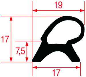 УПЛОТНИТЕЛЬ ДВЕРИ ДЛЯ ПЕЧИ 640Х720 ММ