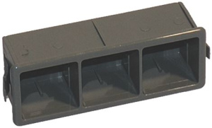 КОРПУС ДЛЯ ТРЕХ КВАДРАТНЫХ КНОПОК СЕРЫЙ 