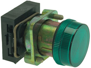 ЛАМПА ИНДИКАТОРНАЯ НА ОСНОВАНИИ ЗЕЛЕНАЯ