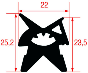 ДВЕРНОЙ УПЛОТНИТЕЛЬ ДЛЯ ПЕЧИ 450X460 MM