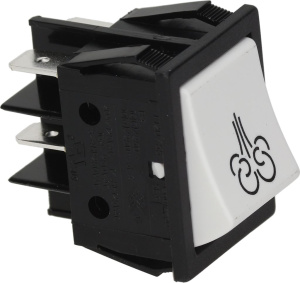 КНОПКА ДВУХПОЛЮСНАЯ БЕЛАЯ 16A 250V