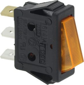 1-Х ПОЛЮСНЫЙ ПЕРЕКЛЮЧАТЕЛЬ, ОРАНЖЕВЫЙ, 16 А, 250 В