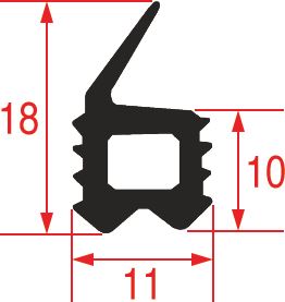 УПЛОТНИТЕЛЬ ДВЕРИ ПЕЧИ 545X385 MM