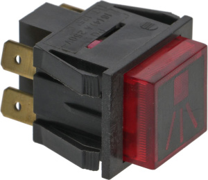 КРАСНАЯ ДВУПОЛЮСНАЯ КНОПКА 16А 250В