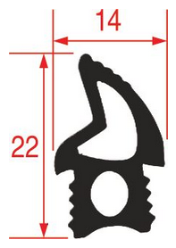 УПЛОТНЕНИЕ ДВЕРИ TECNOEKA 01001090