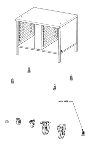 РЕГУЛИРУЕМАЯ ОПОРА 35Х35 С ПОДОШВОЙ ДЛЯ UG RATIONAL 60.30.195P