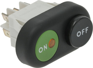 КНОПОЧНАЯ ПАНЕЛЬ С 2 КНОПКАМИ ВКЛ-ВЫКЛ, ЗЕЛЕНЫЙ-ЧЕРНЫЙ