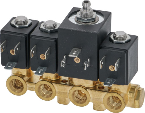 1120968. ГРУППА 4-Х ЭЛЕКТРОМАГНИТНЫХ КЛАПАНОВ OLAB Ø 1/8" 230В