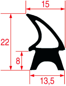 ДВЕРНОЙ УПЛОТНИТЕЛЬ ДЛЯ ПЕЧИ 640Х460 ММ