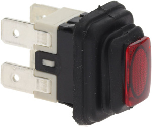 КРАСНЫЙ 2-Х ПОЛЮСНЫЙ КНОПОЧНЫЙ ПЕРЕКЛЮЧАТЕЛЬ, 16 А, 250 В