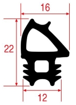 УПЛОТНИТЕЛЬ ФАСАДА ДВЕРИ K 102 P.80100611 LAINOX LA70044884
