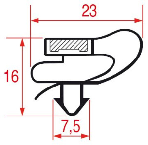 УПЛОТНИТЕЛЬ ВСТАВНОЙ 610X400 ММ