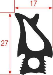 УПЛОТНИТЕЛЬ ВНЕШНИЙ ДВЕРИ 1490X690 MM