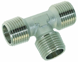 Т-ОБРАЗНЫЙ ФИТИНГ Ø 1/2"M-1/2"M-1/2"M НИКЕЛИРОВАННЫЙ