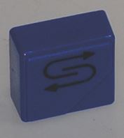 КНОПКА КВАДРАТНАЯ 23Х23 ММ СИНЯЯ