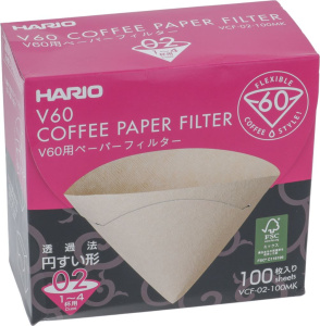 CONE FILTERS HARIO 1-4 CUPS 100 PCS