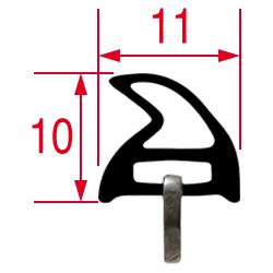 УПЛОТНИТЕЛЬНАЯ РЕЗИНА ДЛЯ ПЕЧИ 590Х340 ММ