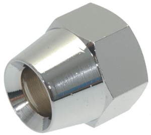 ГАЙКА ЛАТУННАЯ НИКЕЛИРОВАННАЯ 3/8"