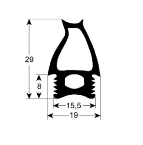 УПЛОТНИТЕЛЬ ДВЕРИ ПЕЧИ 475X475 ММ
